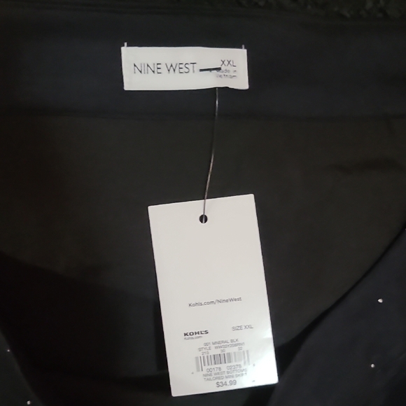 Nine West Black Skirt with White Dots - Picture 2 of 2